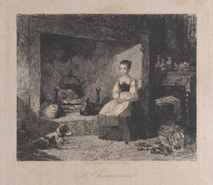 Chata La Chaumiere, 1800-50., 1800-50. autorstwa François Jules Collignon