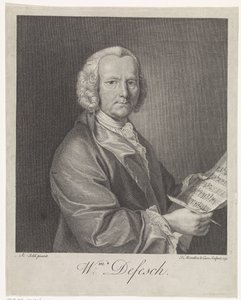 Portret kompozytora Willema de Fescha 1687-1761, 1751 autorstwa François Morellon de La Cave