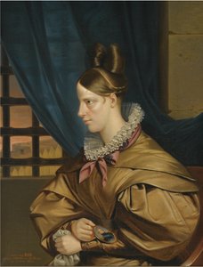 Duchesse de Berry uwięziona w zamku Blaye, koniec lat 30. XIX wieku autorstwa François Nicolas Riss