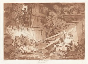 Upadek autorstwa François Philippe Charpentier after Jean Honoré Fragonard, published by Pierre François Basan