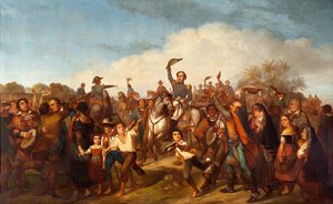 Proklamacja niepodległości Brazylii autorstwa Francois Rene Moreaux