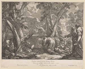 Eliasz w ognistym rydwanie autorstwa François Tortebat