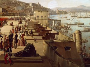 Broń w Twierdzy Szczegółów. Obraz Fransa Vervloeta (1795-1872) Neapol, Museo Nazionale di San Martino