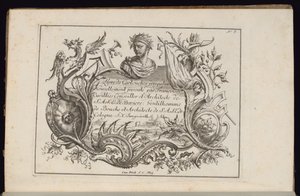 Nabój z popiersiem portretowym, Księga nieregularnych nabojów autorstwa François de Cuvilliés the Elder