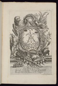 Nabój z dwoma lwami i szyfrem, Księga nabojów do różnych zastosowań autorstwa François de Cuvilliés the Elder