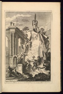 Projekt dla kartusza autorstwa François de Cuvilliés the Elder