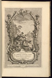Projekt dla kartusza z dużymi i małymi przegródkami autorstwa François de Cuvilliés the Elder
