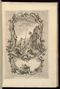 Projekt dla kartusza z dużymi i małymi przegródkami autorstwa François de Cuvilliés the Elder
