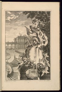 Projekt fontanny z kotwicą autorstwa François de Cuvilliés the Elder