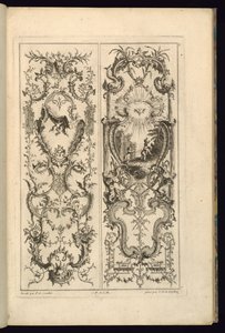 Projekt dla dwóch paneli autorstwa François de Cuvilliés the Elder
