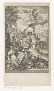Alegoria zwycięstwa Macedonii Tytuł strony voor: Marcus Iunanus Iustinus en Abraham Gronovius, Iustini Historiae Philippicae, 1719