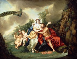 Jupiter i Juno (olej na płycie miedzianej)