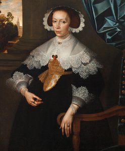 Portret Florence-Marguerite de Renesse-Warfusée, hrabina Grimbergen, 1641 (para 3114329) autorstwa Frans Denys