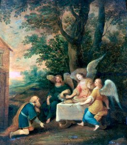 „Abraham klęka przed trzema aniołami”, 1581-1642
