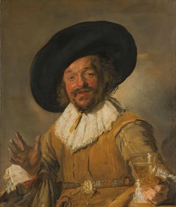 Milicjant trzymający Berkemeyera, znany jako „Wesoły pijący” Gwardzista Obywatelski trzymający Berkemeier, znany jako „Wesoły Pijak” autorstwa Frans Hals