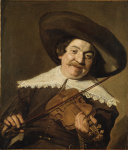 Daniel van Aken gra na skrzypcach, ok. 1640 (olej na płótnie) autorstwa Frans Hals