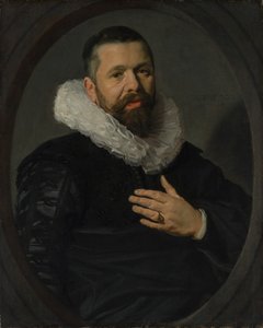 Portret brodatego mężczyzny z kryzą, 1625. autorstwa Frans Hals