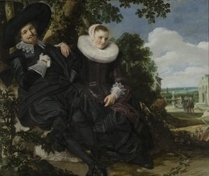 Portret pary, prawdopodobnie Izaak Abrahamsz Massa i Beatrix van der Laen, ok. 1622 (olej na płótnie) autorstwa Frans Hals