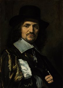 Portret malarza Jana Asselijna (Asselijn lub Asselin) (1610-1652) - Obraz Fransa I Halsa (1581-1666) - 1650 - Olej na drewnie - 64,5x46,3 - Muzeum Szepmuveszeti, Budapeszt autorstwa Frans Hals