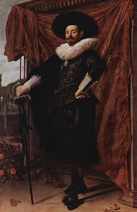 Willem van Heythuysen pozujący z mieczem autorstwa Frans Hals