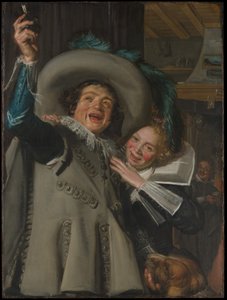 Młody mężczyzna i kobieta w gospodzie autorstwa Frans Hals