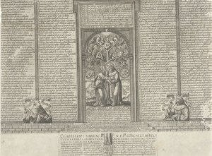 Chrystus i święty Franciszek przy drzewie świętych autorstwa Frans Heylan