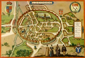 „Plan Canterbury w XVI wieku”, 1943. autorstwa Frans Hogenberg