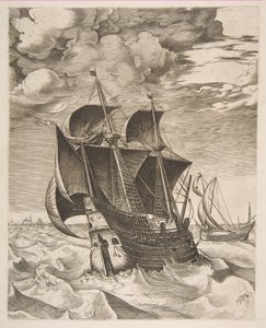 Holenderski Hulk i Boeier z The Sailing Vessels, 1565