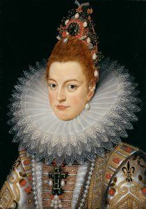 Arcyksiężna Isabella, ok. 1601-20 (olej na desce) autorstwa Frans II (after) Pourbus