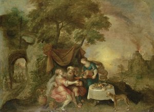 Lot i jego córki autorstwa Frans II Francken