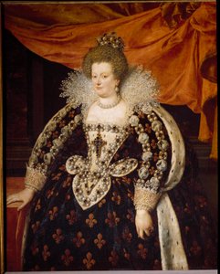 Portret Marii de Medici (1573-1642), żony Henryka IV i matki Ludwika XIII Obraz Fransa Pourbusa Le Jeune (Francois (Franz) Porbus