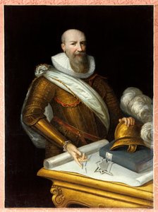 Portret pierwszego księcia Sully jako nadzorcy fortyfikacji. Maksymilian z Bethune, książę Sully autorstwa Frans II Pourbus