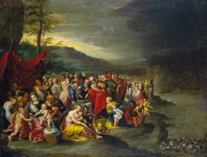 Przejście przez Morze Czerwone - olej na miedzi z warsztatu Franckena, Antwerpia autorstwa Frans II the Younger (workshop of) Francken
