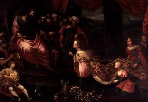 Król Salomon i królowa Saby autorstwa Frans II the Younger Francken