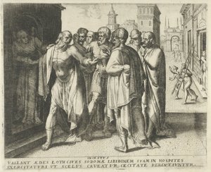 Lot napomina tłum, aby się uspokoił Incestus (tytuł na obiekcie) Historia przeznaczenia (tytuł serii)