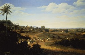 Panoramiczny widok w Brazylii (para 61466) autorstwa Frans Post