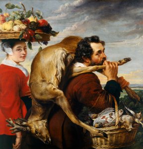 Фигурки с фруктами и дичью (холст, масло)лак autorstwa Frans Snyders or Snijders