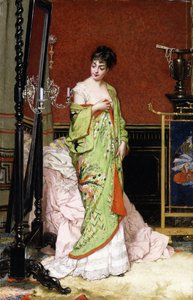 Zielone kimono, 1876 autorstwa Frans Verhas