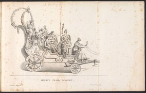 Pierwszy pływak w procesji dla św. Rumbolda, 1825 Pierwszy Prael-waegen (tytuł na obiekcie)