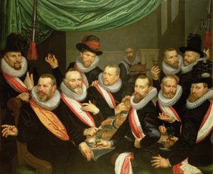 Bankiet oficerów i podwładnych Gwardii Cywilnej San Jorge autorstwa Frans de Grebber