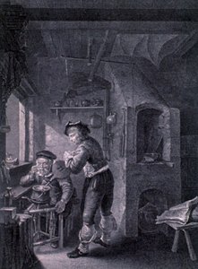 Laboratorium z XVII wieku autorstwa Frans van (after) Mieris