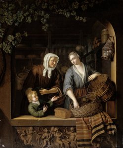 Sklep spożywczy sklep spożywczy autorstwa Frans van Mieris (II)