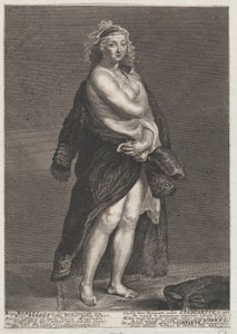 Portret Heleny Fourment, drugiej żony Rubensa, w futrze na ramionach, 1728., 1728 autorstwa Frans van Stampart
