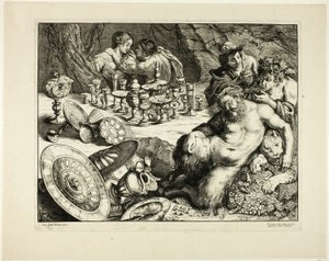 Bachus i pijany Silenus — sen o Silenusie autorstwa Frans van den Wyngaerde