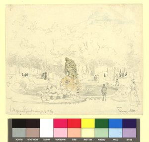 Volksgarten mit Tilgnerbrunnen (Faun und Nymphe) autorstwa Franz Alt