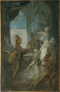Scena teatralna (dzieci bawiące się w żołnierzy?) autorstwa Franz Anton Maulbertsch