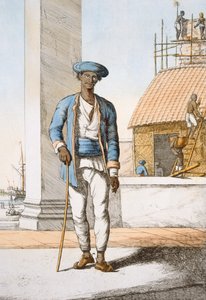 Sailor, z „Hindusi, czyli opis ich manier, strojów i ceremonii”, c.1808-12 (kolorowa akwaforta) autorstwa Franz Balthazar Solvyns