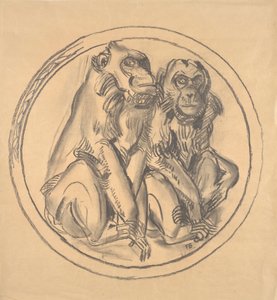 Projekt na ulgę w małpiarni zoo w Schönbrunn autorstwa Franz Barwig d. Ä.