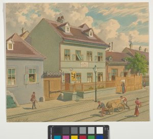 19. dzielnica, Gymnasiumstraße 87 - dom i miejsce śmierci Josefa Lannera autorstwa Franz Gerasch