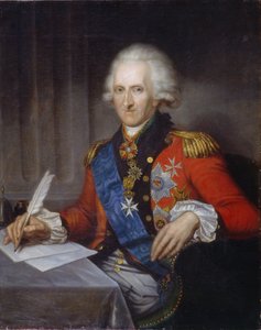 Portret męża stanu i reformatora hrabiego Jacoba Sieversa (1731-1808) (Portret męża stanu i reformatora hrabiego Jacoba Sieversa). Obraz Gerharda von Kugelgen (1731-1820), olej na płótnie. Sztuka niemiecka końca XVIII wieku, klasycyzm. Państwo Rosja